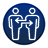 Icon of two people connected by double arrow
