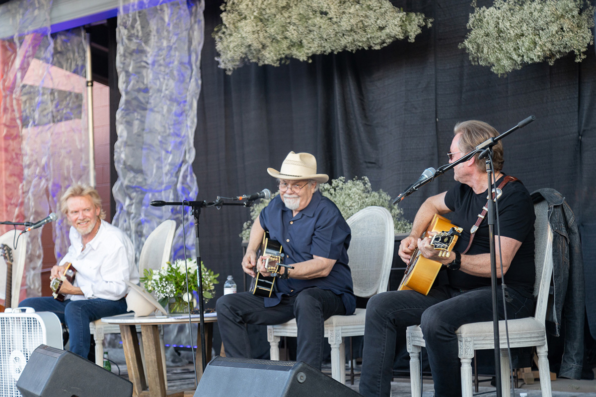Three musicians on stage