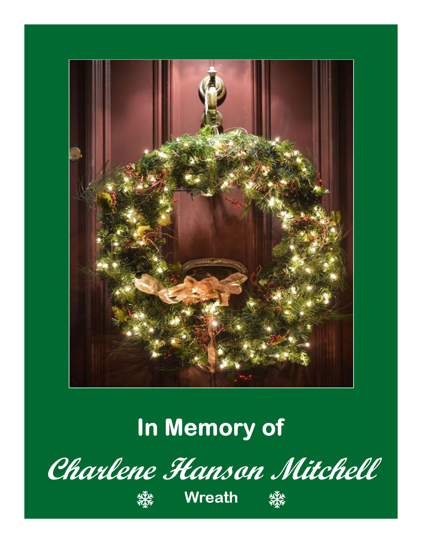 In Memory of Charlene Hanson Mitchell