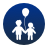 Two children holding balloon