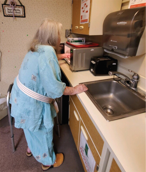 tcu-kitchen-2 Transitional care patient uses kitchen sink