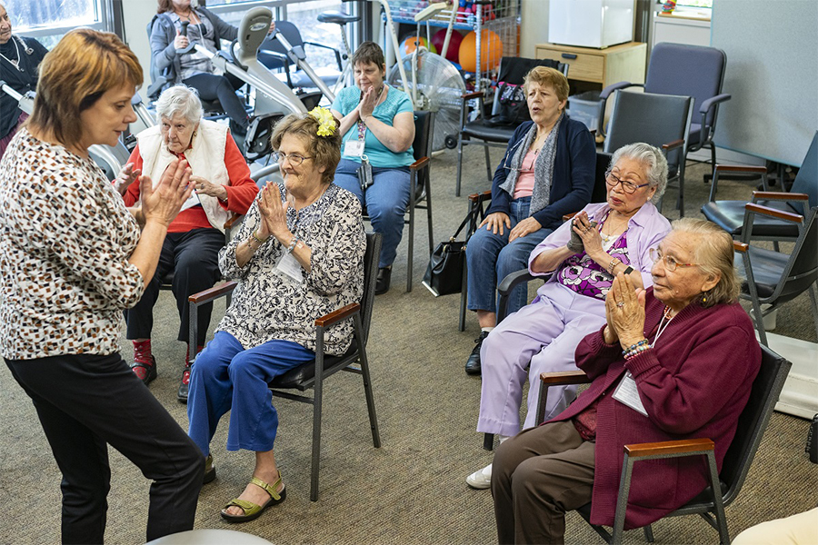 Day Health Group Day Health participants in a group circle